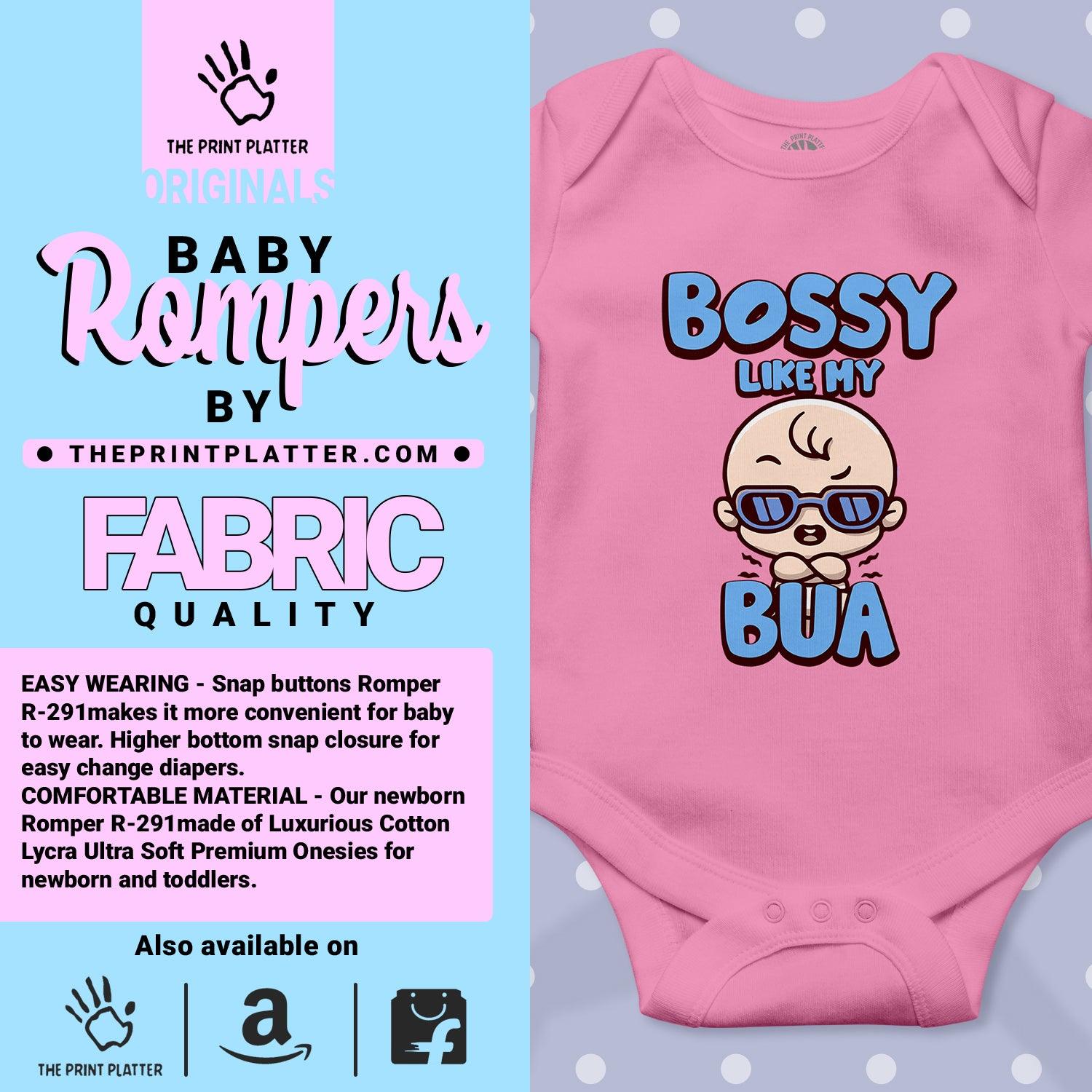 Bossy Like My Bua Unisex Half Sleeve Romper