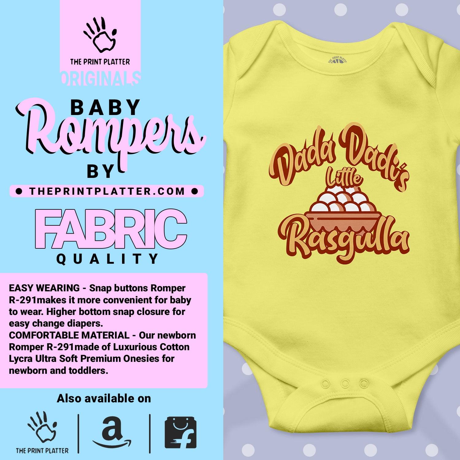 Dada Dadi's Little Rasgulla Unisex Half Sleeve Romper