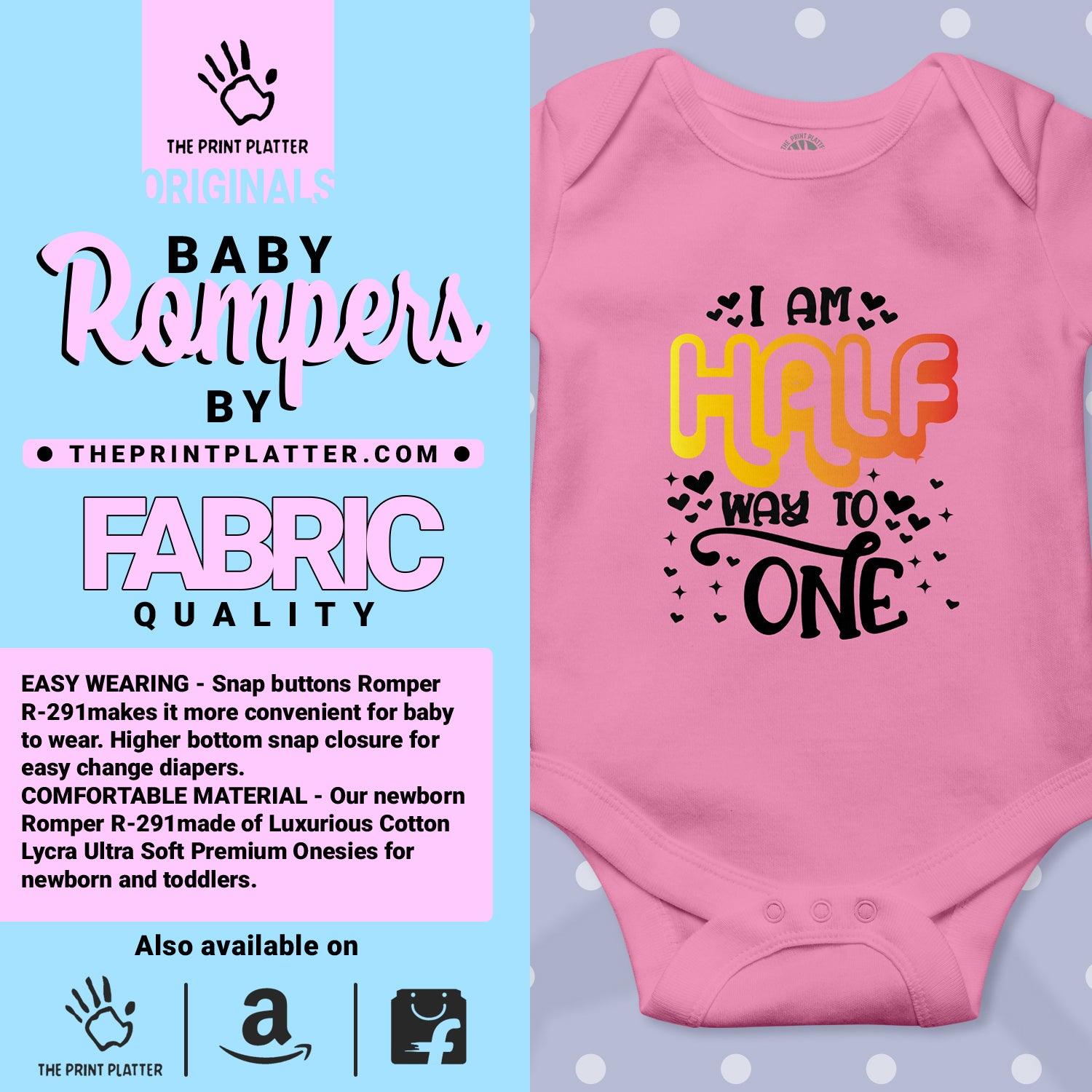 I Am Half Way To One Unisex Half Sleeve Romper