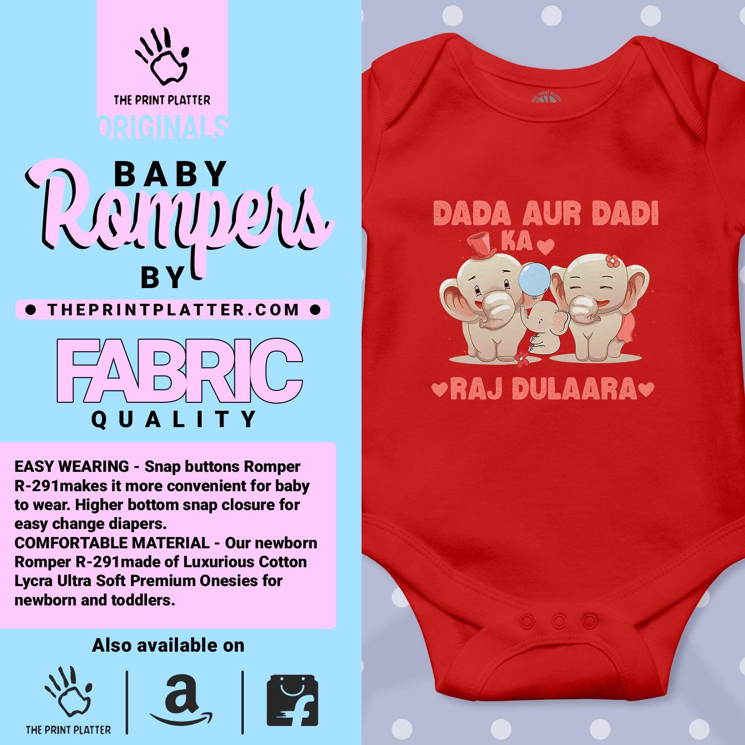 Dada Aur Dadi Ka Raj Dulaara Unisex Half Sleeve Romper