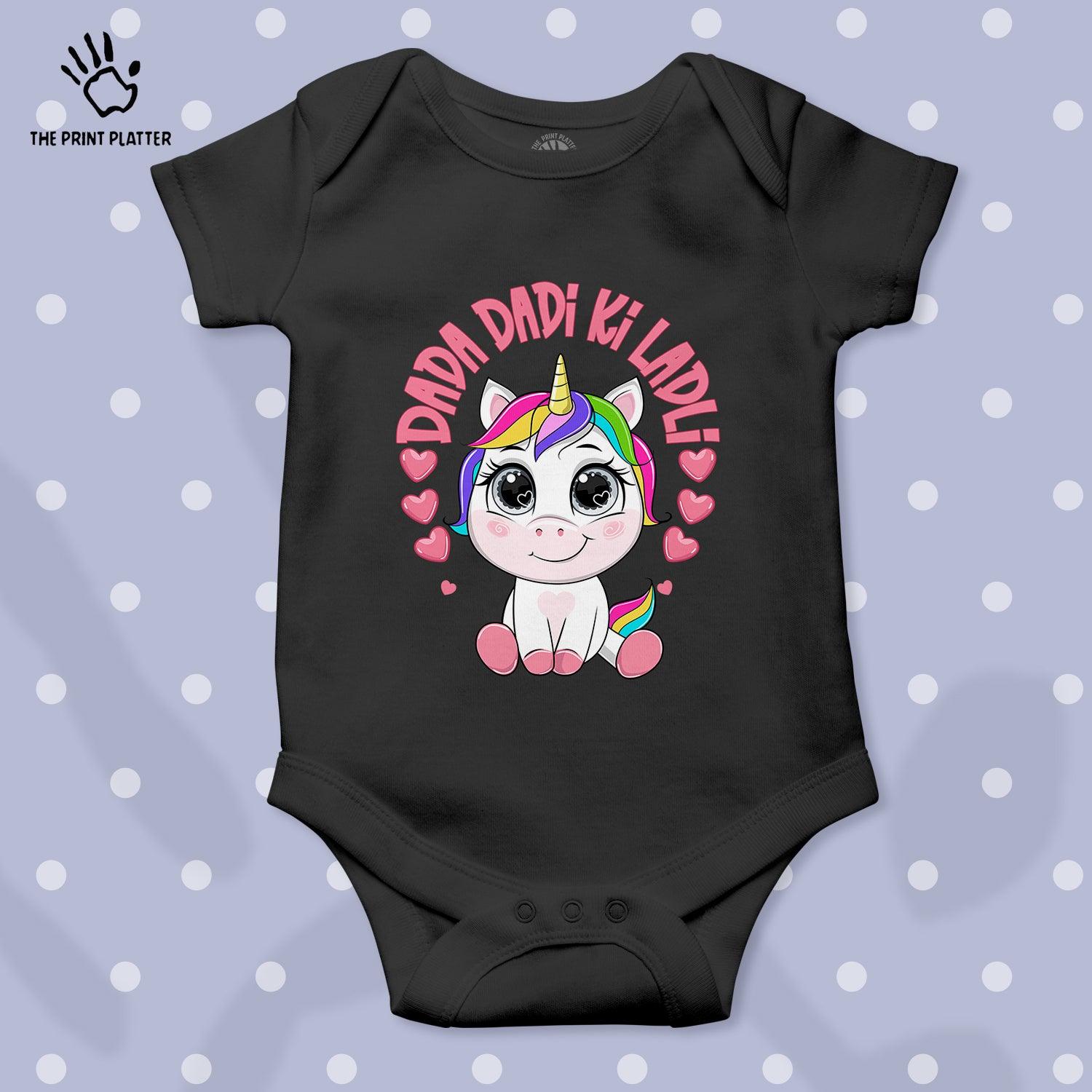 Dada Dadi Ki Ladli Unisex Half Sleeve Romper