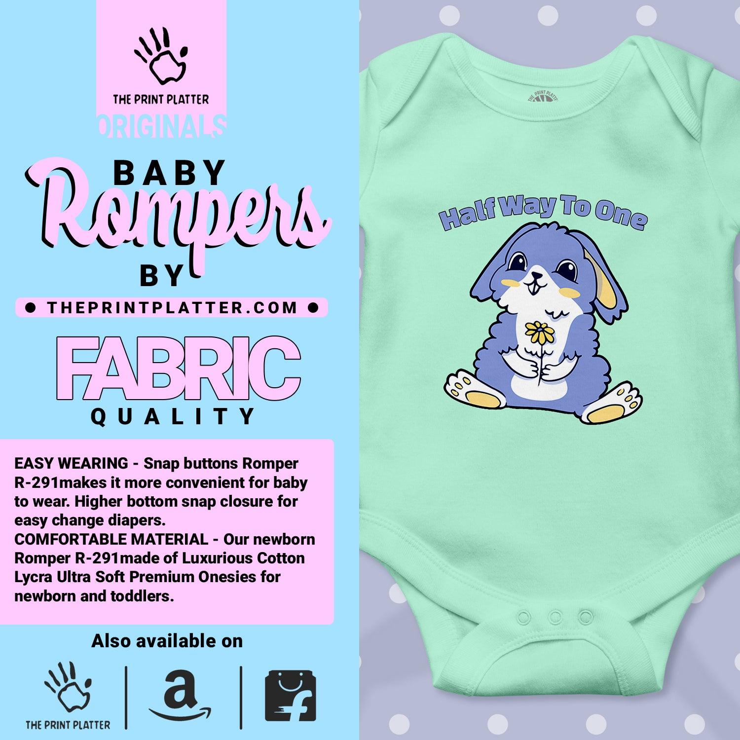 Half Way To One Unisex Half Sleeve Romper