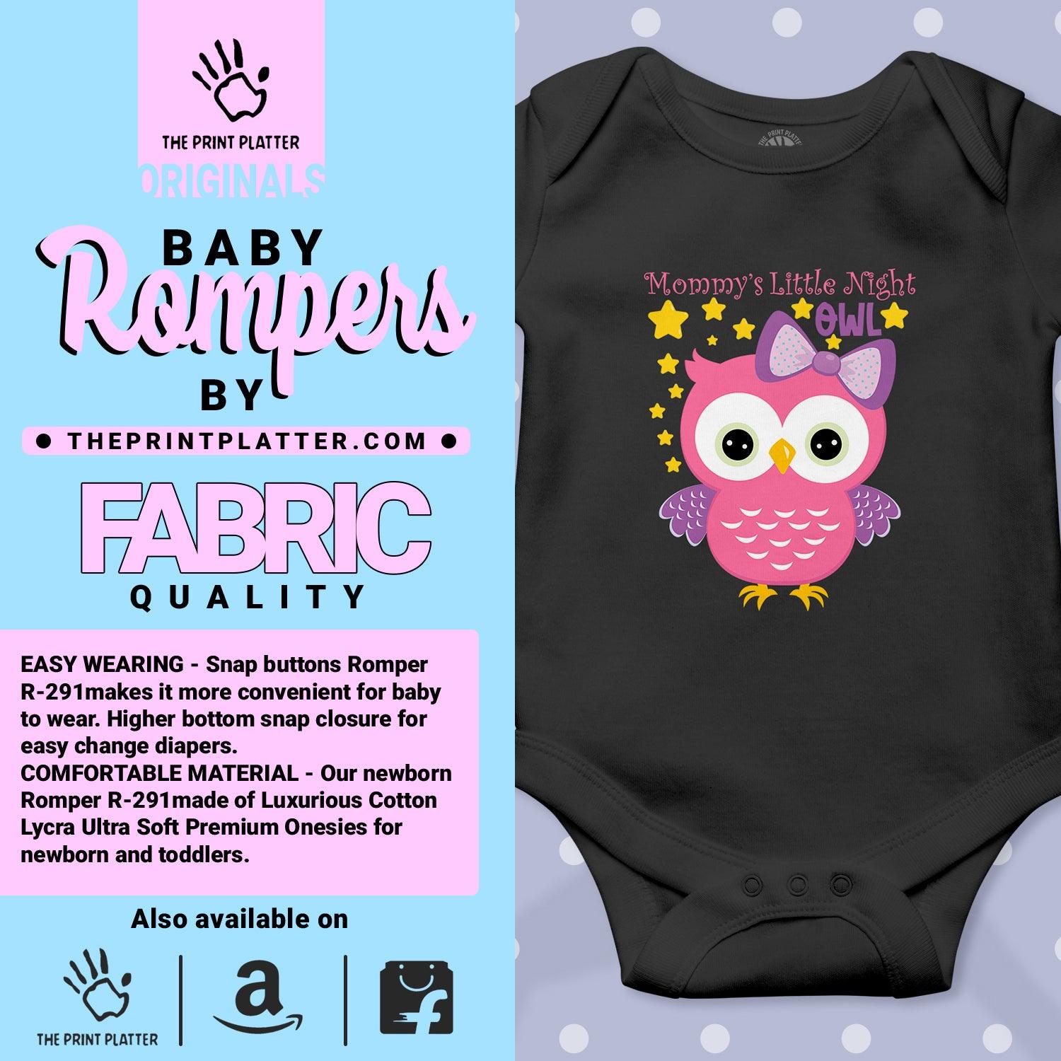 Mommy’s Little Night Owl Unisex Half Sleeve Romper