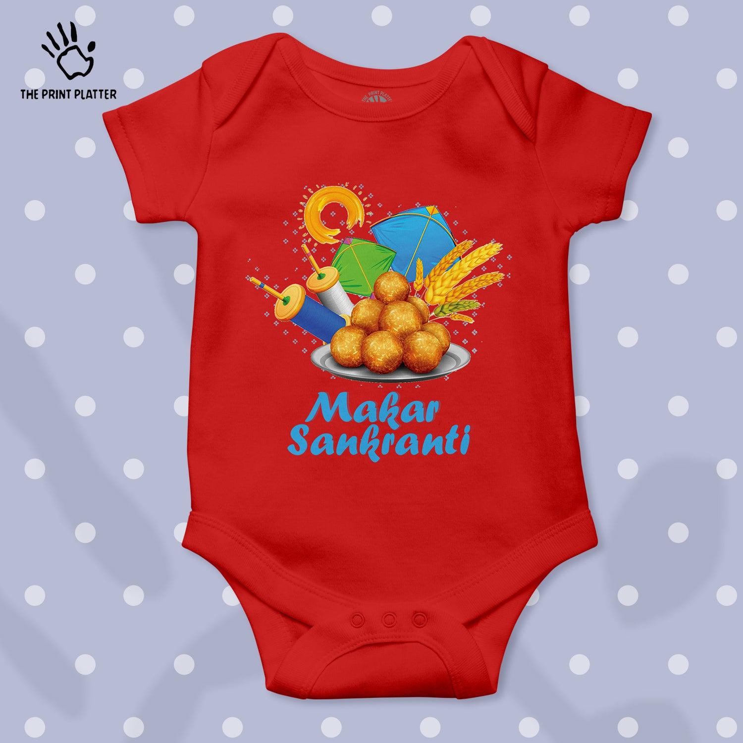 Makar Sankranti Unisex Half Sleeve Romper