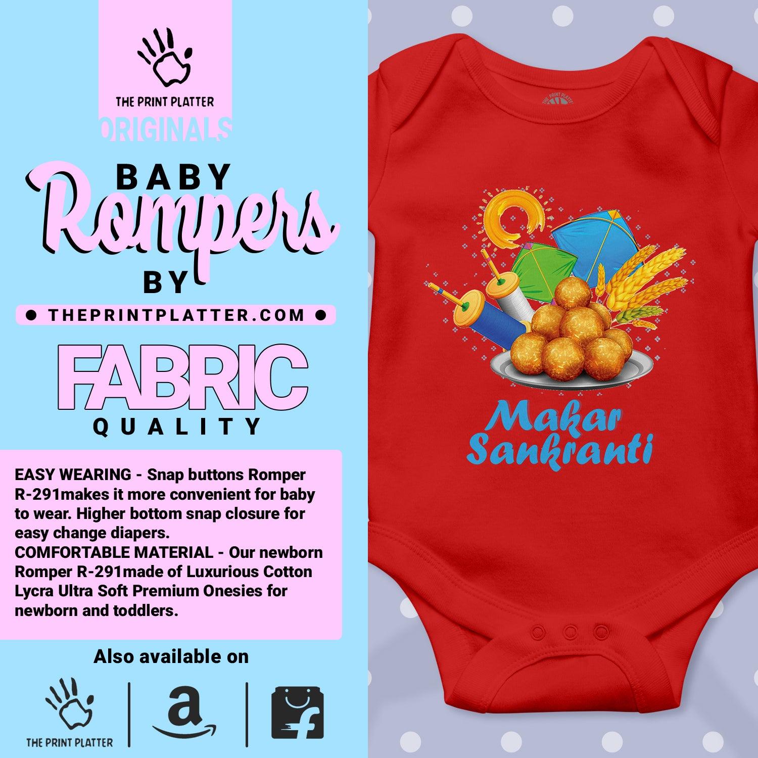 Makar Sankranti Unisex Half Sleeve Romper