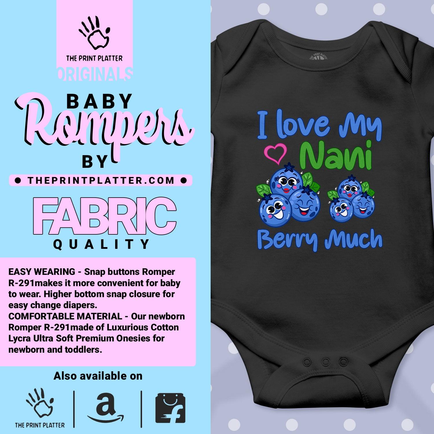 I Love My Nani Berry Much Unisex Half Sleeve Romper