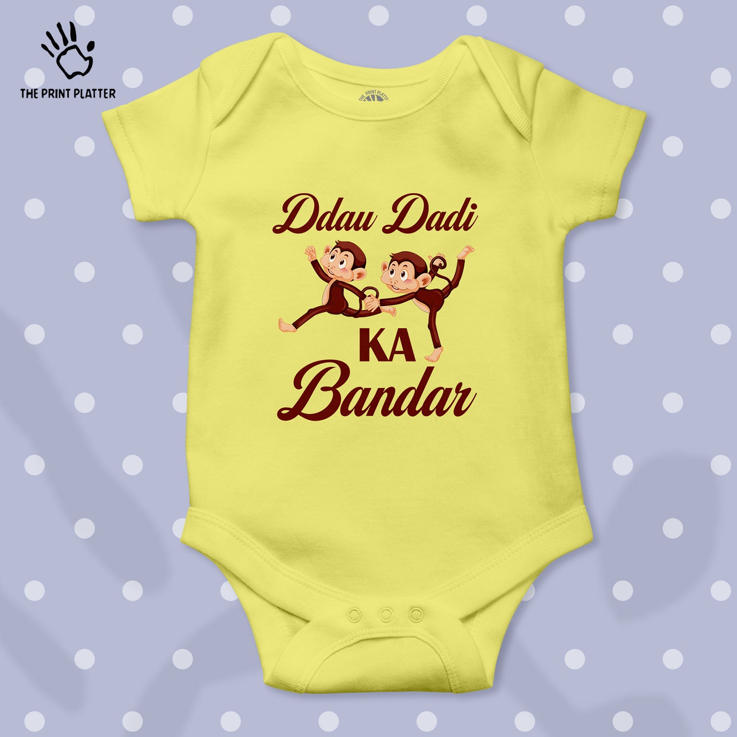 Dadu Dadi ka Bandar Romper yellow