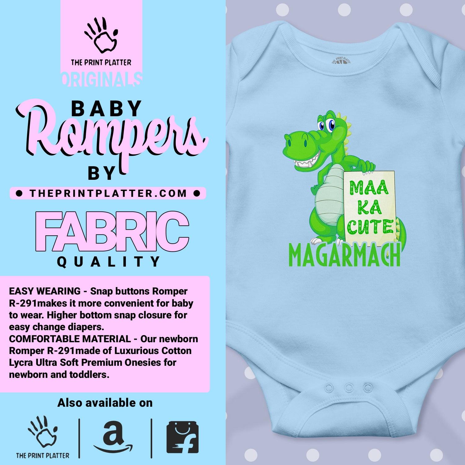 Maa Ka Cute Magarmach Unisex Half Sleeve Romper