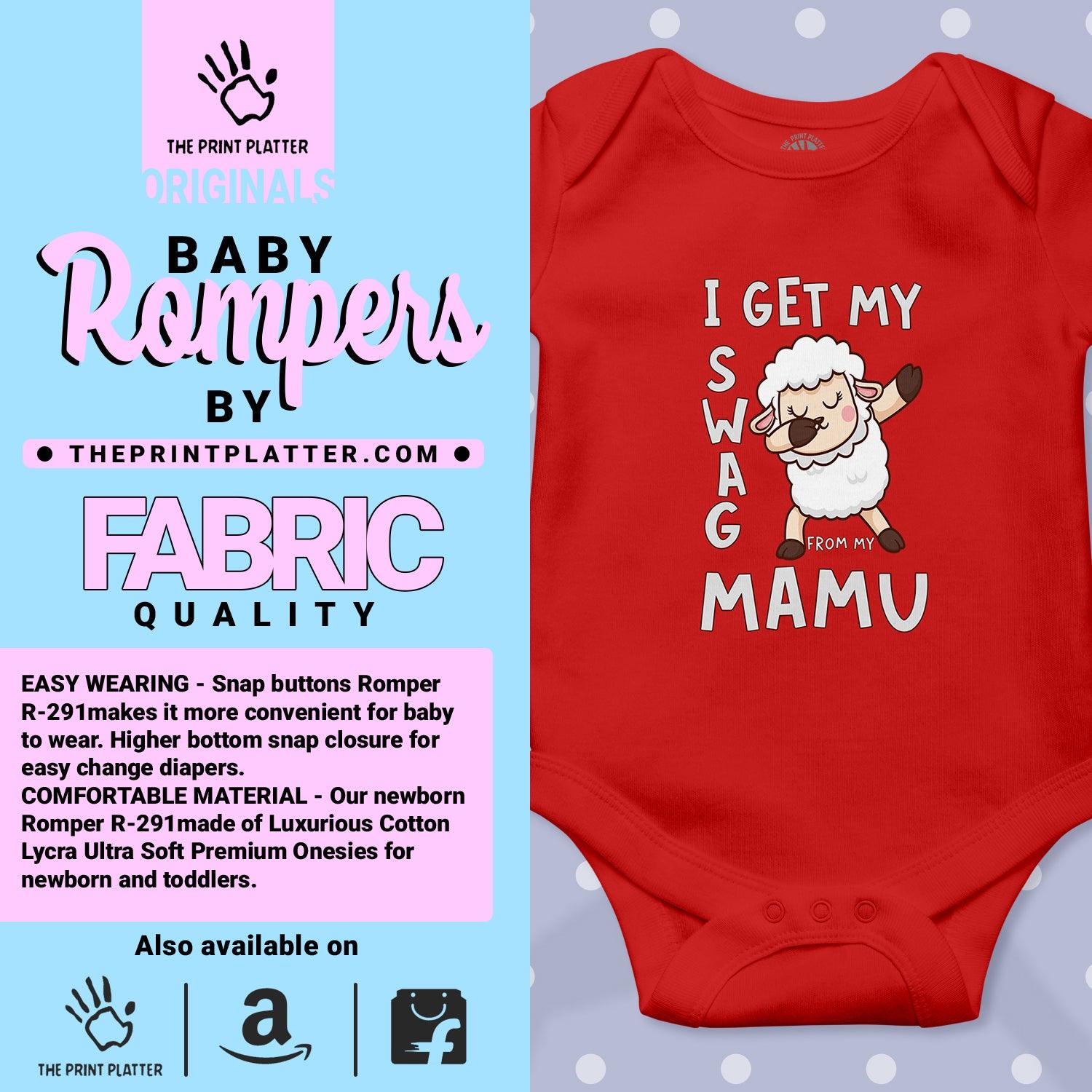 I Get My Swag From My Mamu Unisex Half Sleeve Romper