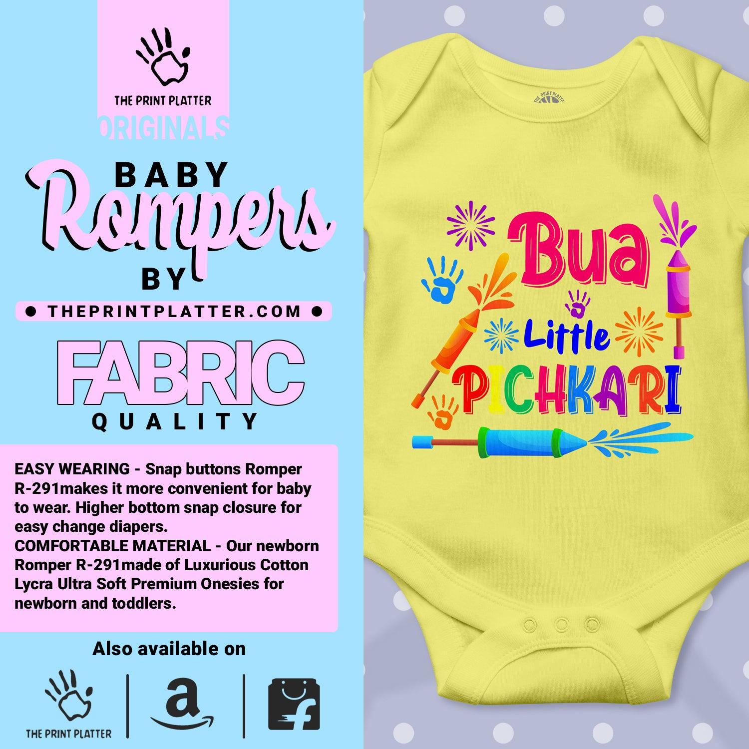 Bua Little Pichkari Unisex Half Sleeve Romper