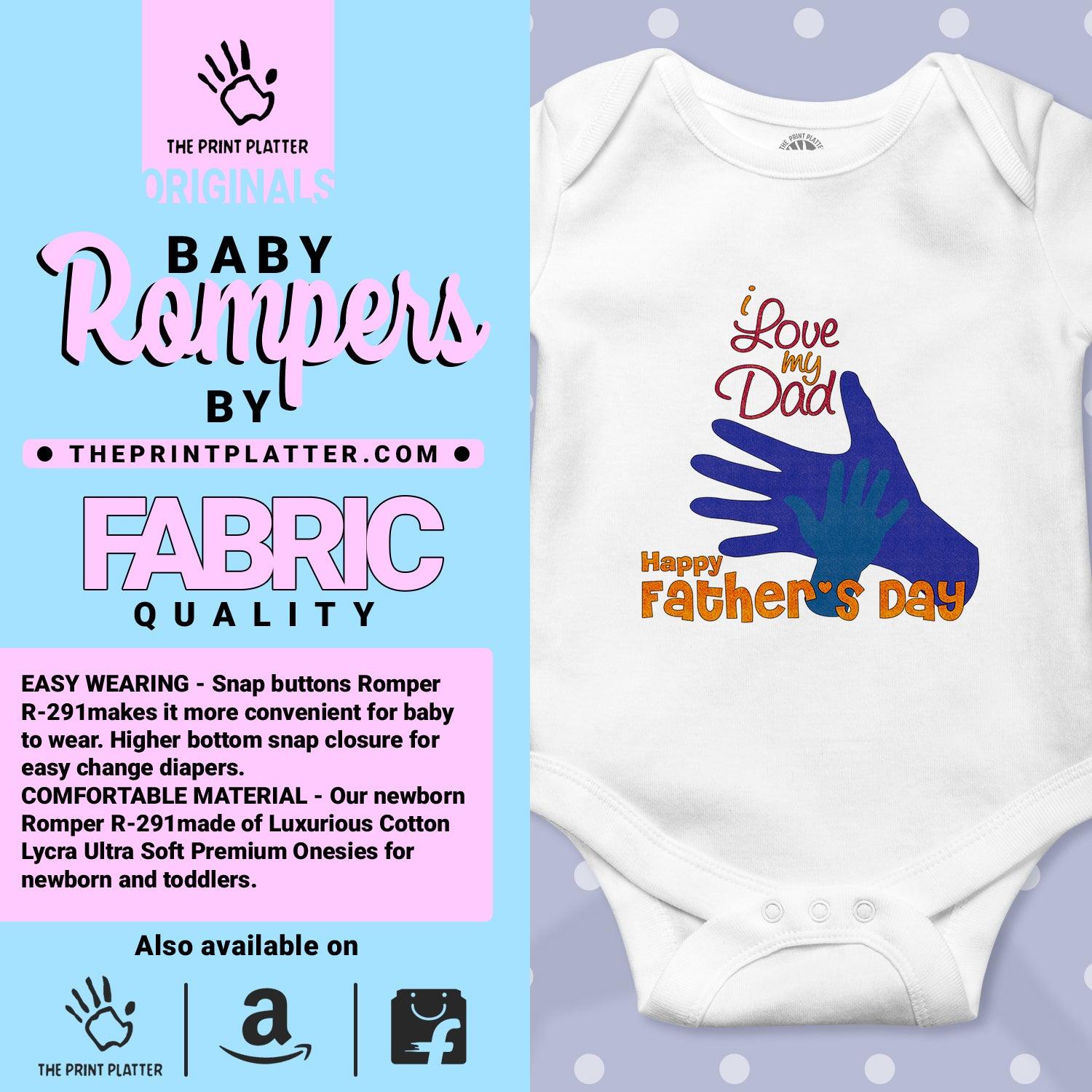 I Love My Dad Happy Father's Day Unisex Half Sleeve Romper