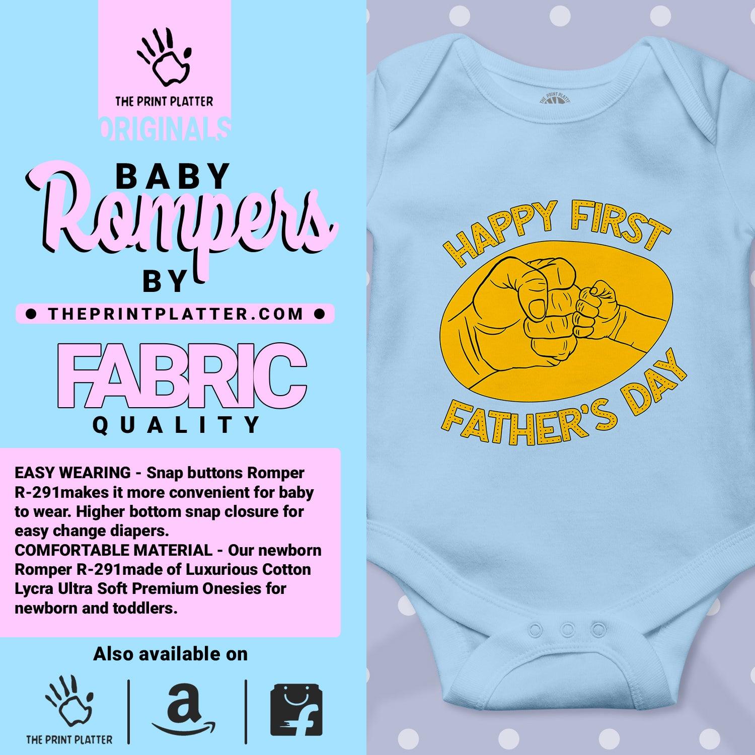 Happy First Father's Day Unisex Half Sleeve Romper