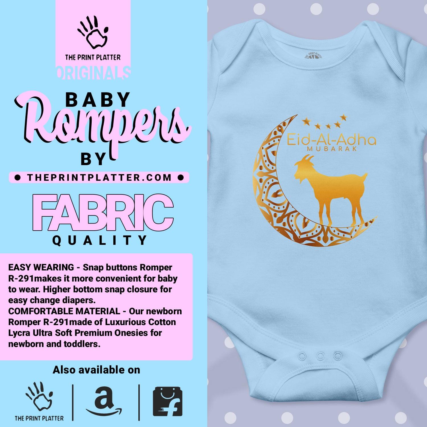 Eid-Al-Adha Mubarak Unisex Half Sleeve Romper