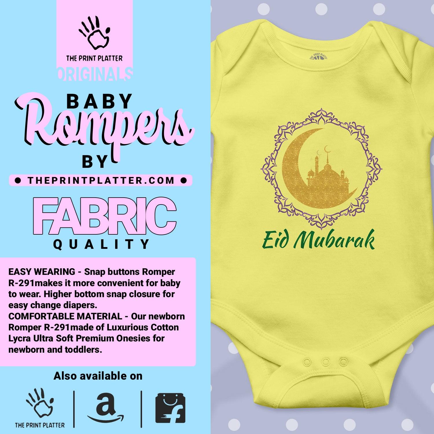 Eid Mubarak Unisex Half Sleeve Romper