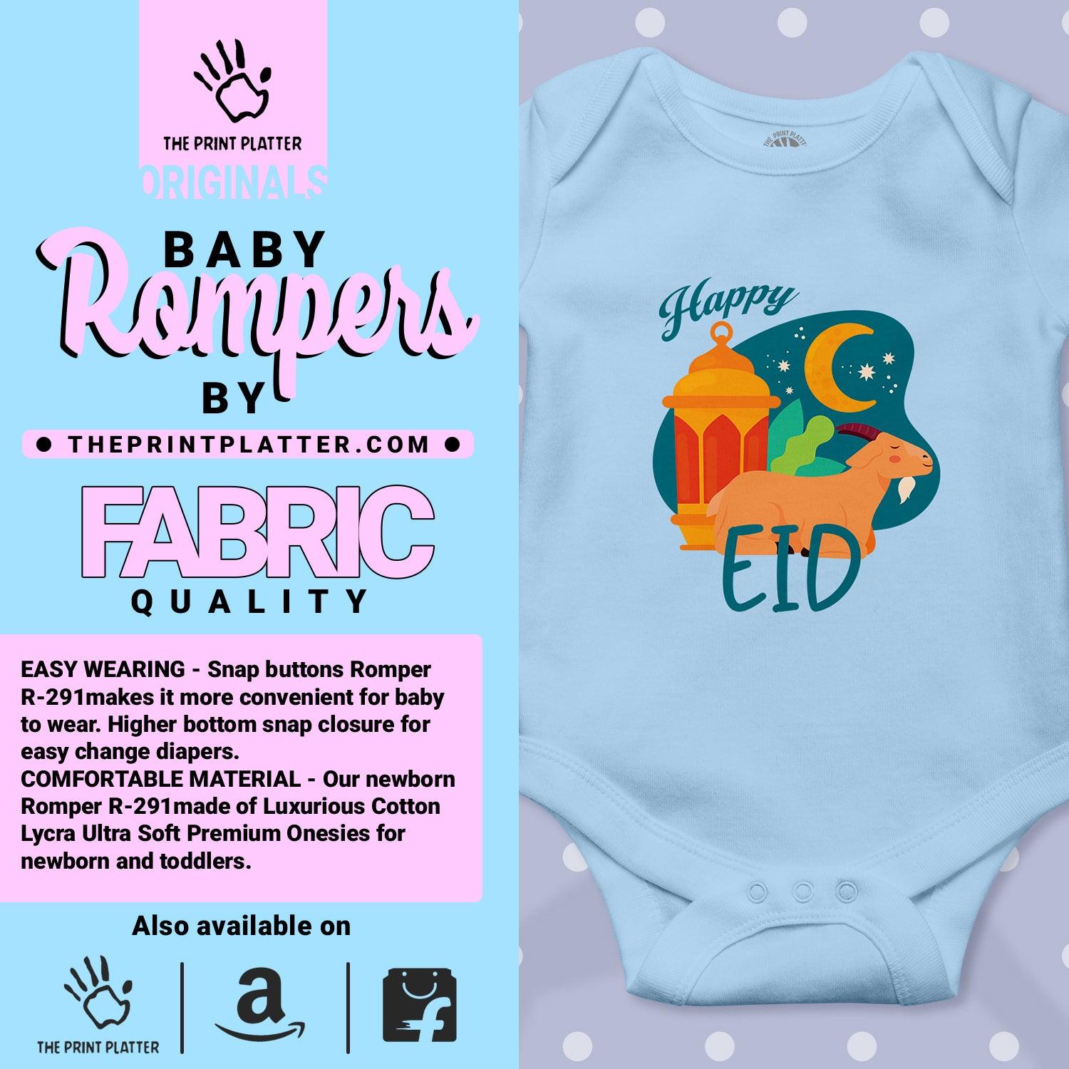 Happy Eid Unisex Half Sleeve Romper