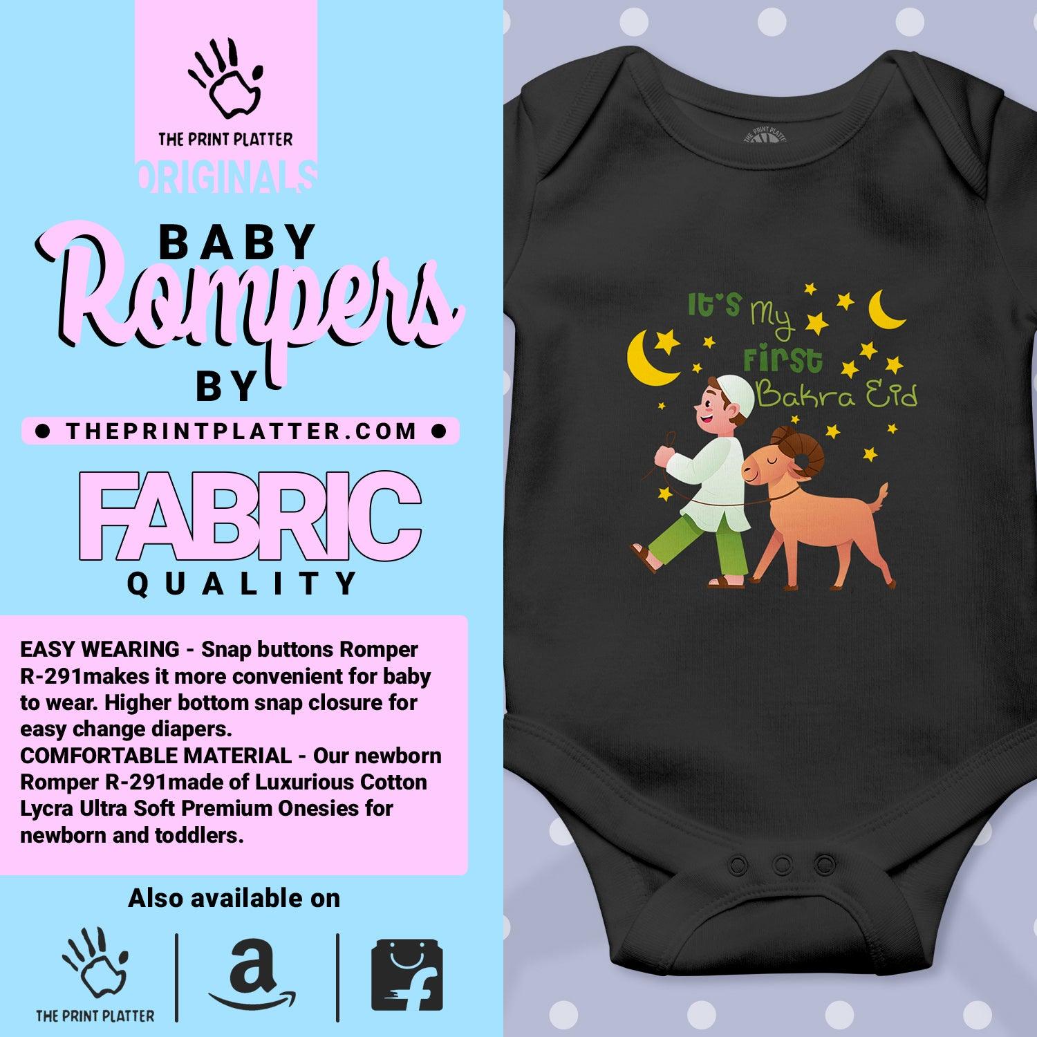 It's My First Bakra Eid Unisex Half Sleeve Romper