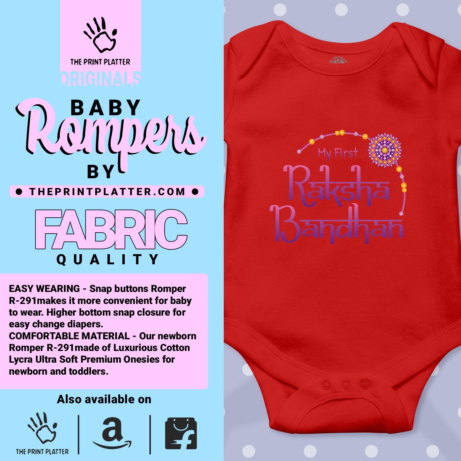 My First Raksha Bandhan Unisex Half Sleeve Romper