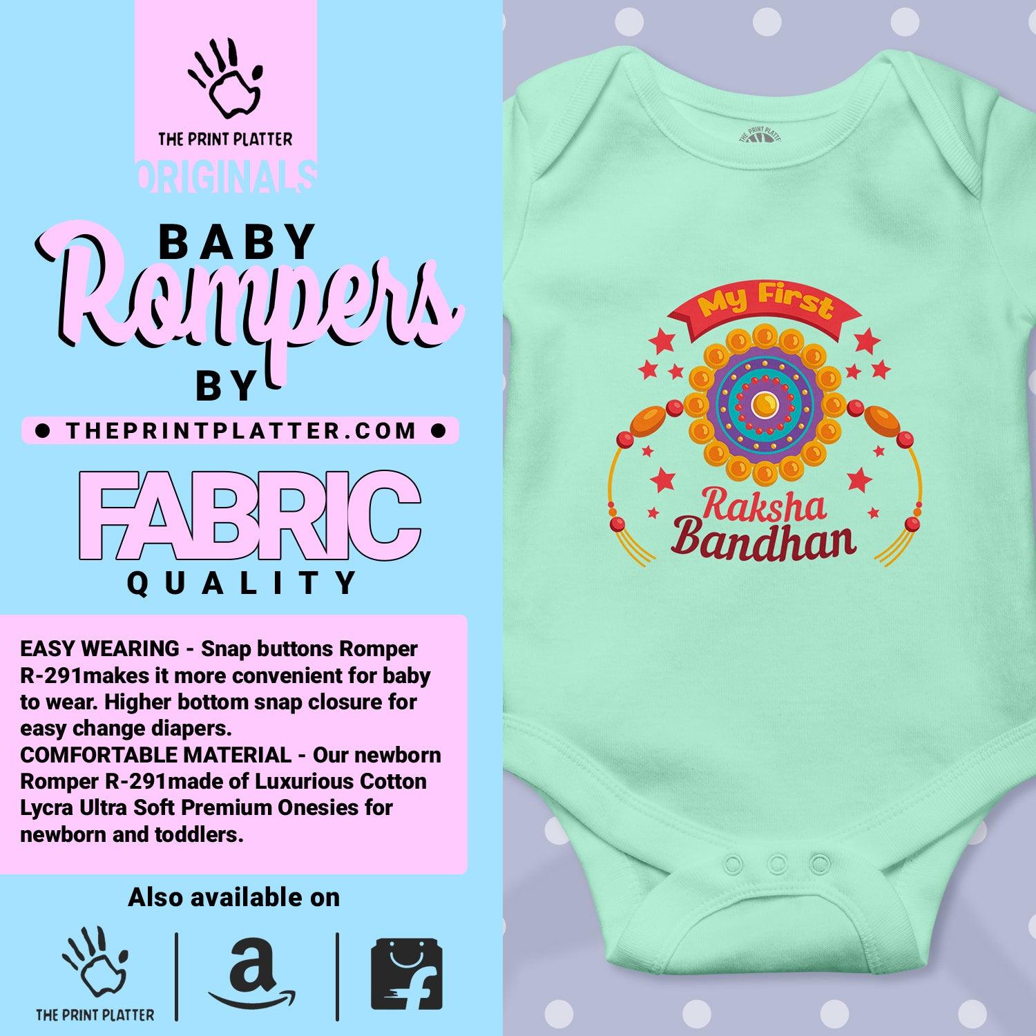 My First Raksha Bandhan Unisex Half Sleeve Romper