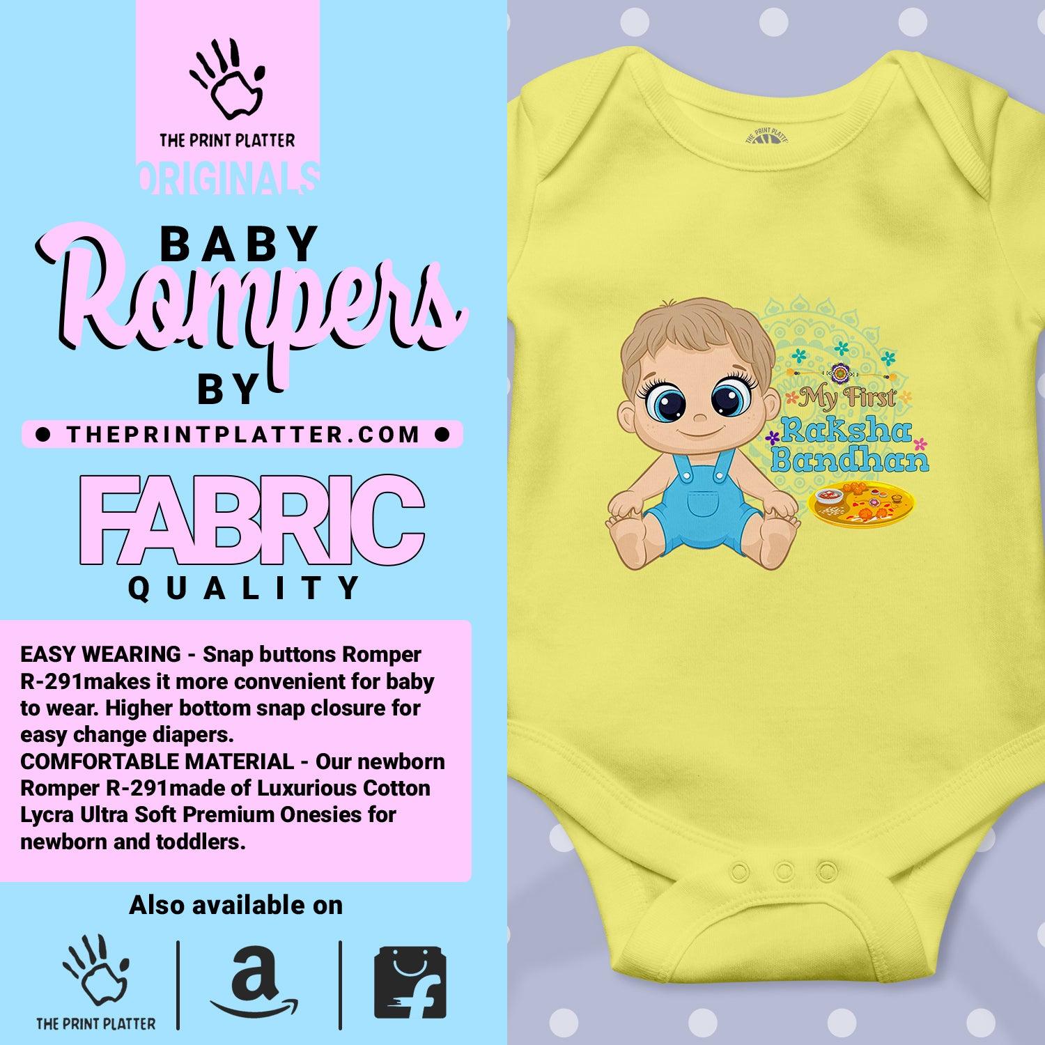 My First Raksha Bandhan Unisex Half Sleeve Romper