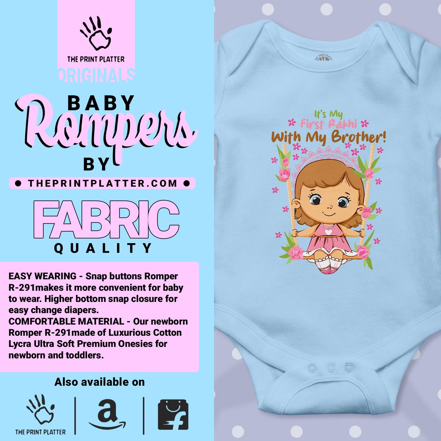 It's My First Rakhi With My Brother Unisex Half Sleeve Romper