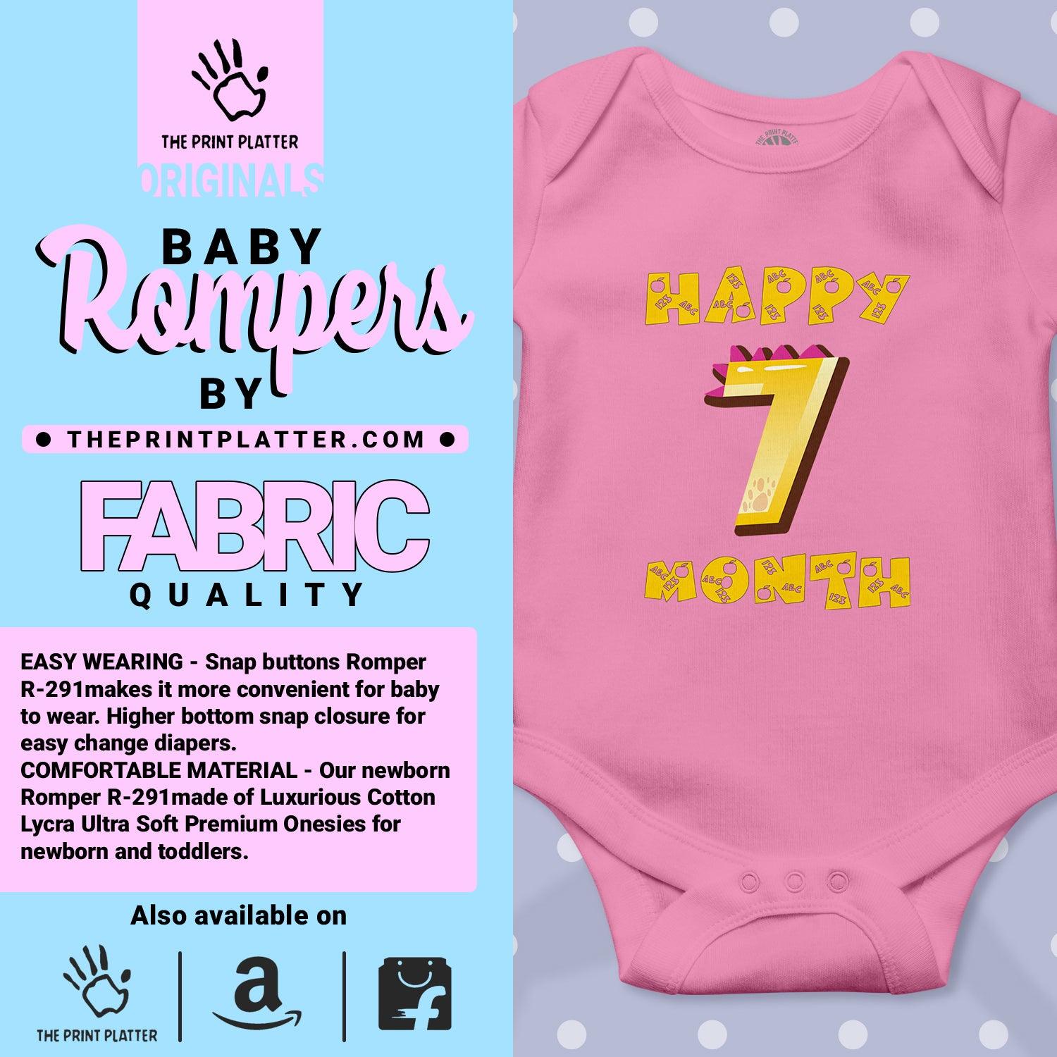 Happy 7 Month Unisex Half Sleeve Romper