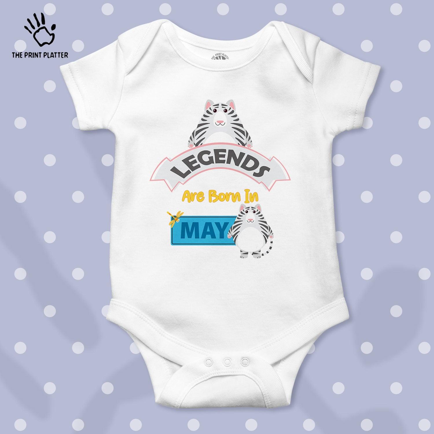 Legends Are Born in May Unisex Half Sleeve Romper