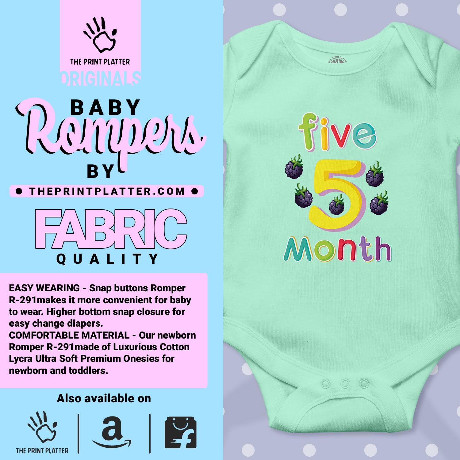 Five Month Blackberries Unisex Half Sleeve Romper