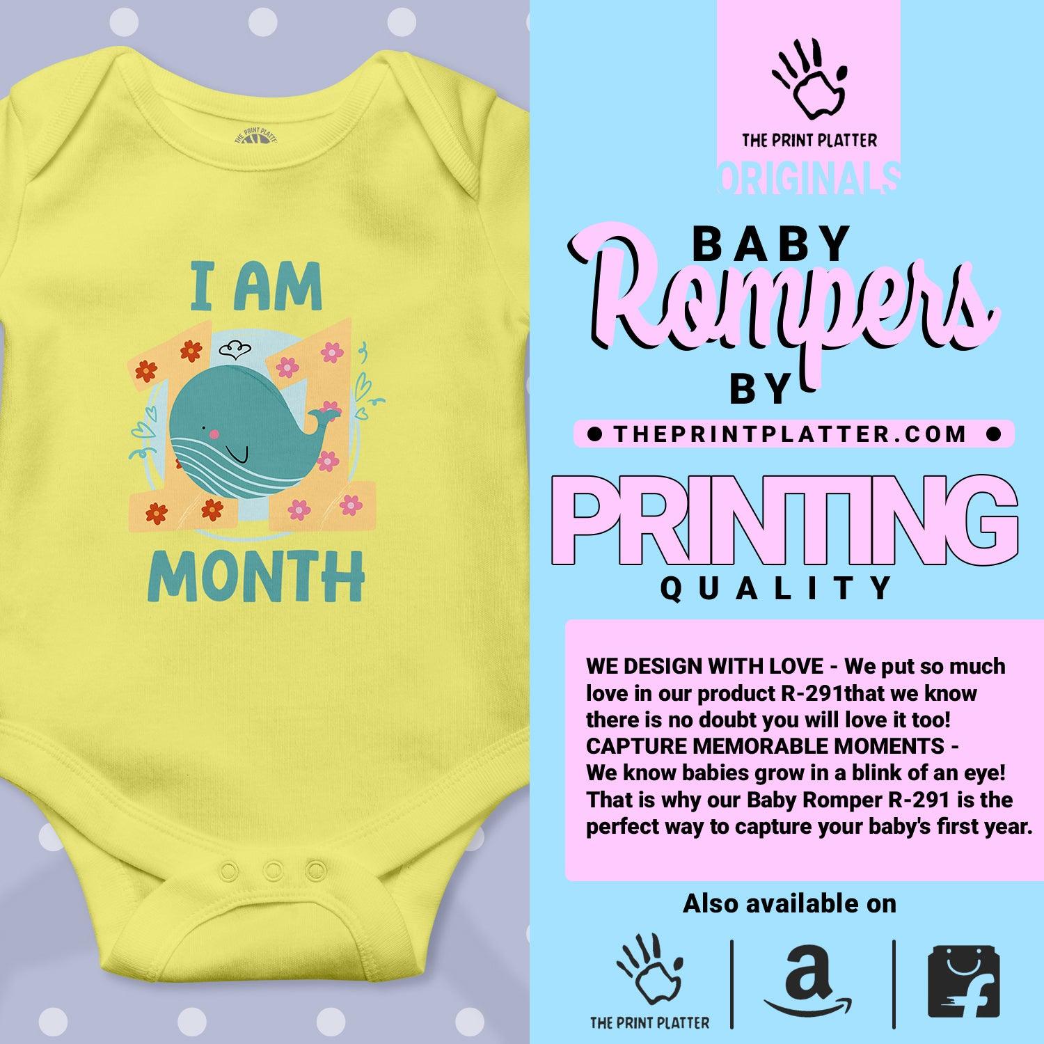 I Am 11 Month Unisex Half Sleeve Romper