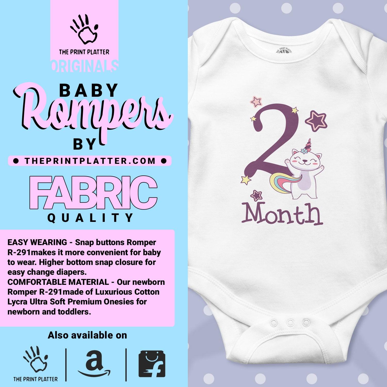 2 Month Unisex Half Sleeve Romper