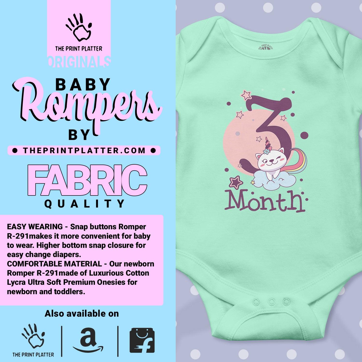 3 Month Unisex Half Sleeve Romper