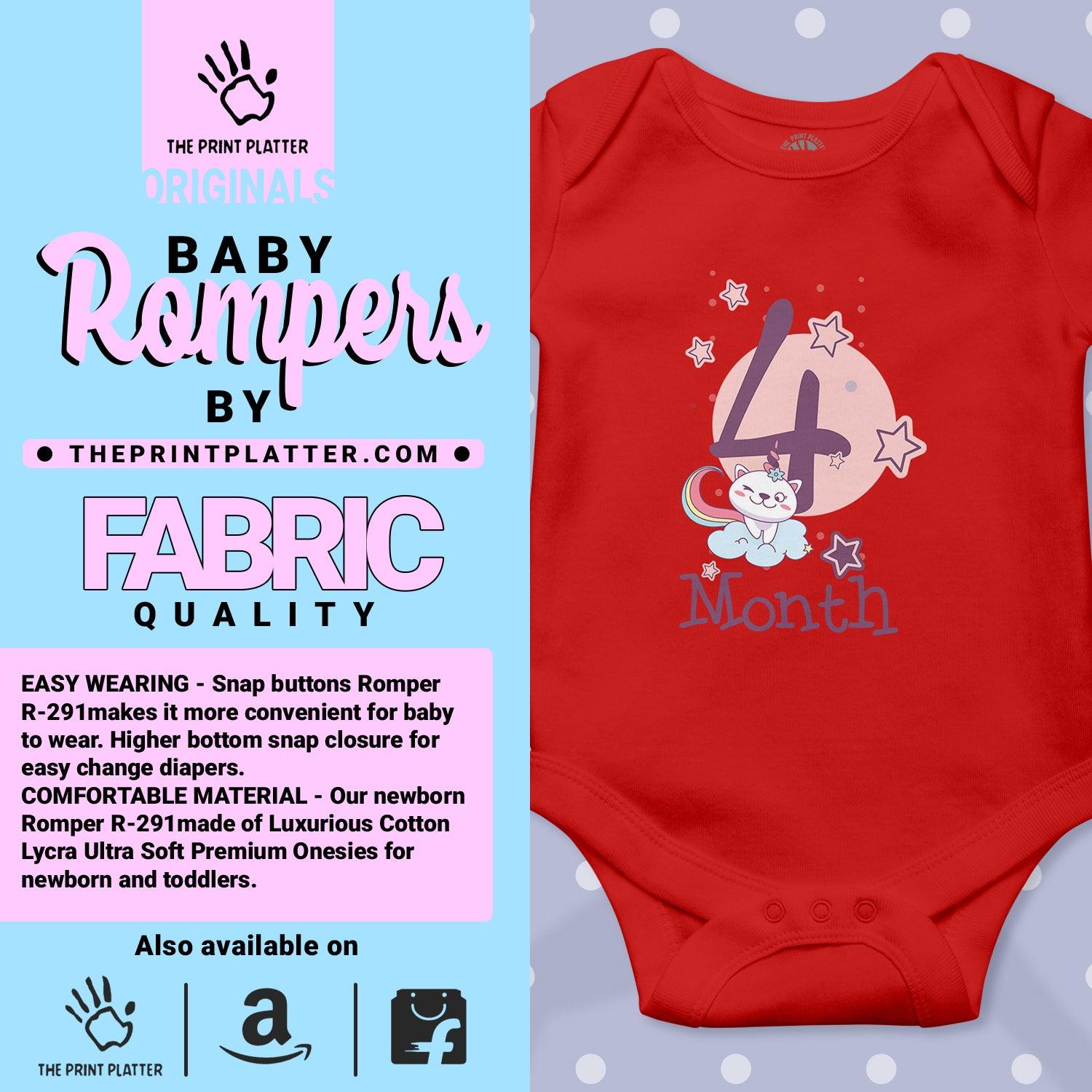 4 Month Unisex Half Sleeve Romper