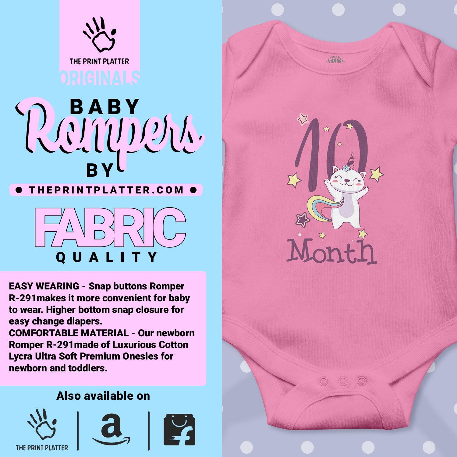 10 Month Unisex Half Sleeve Romper