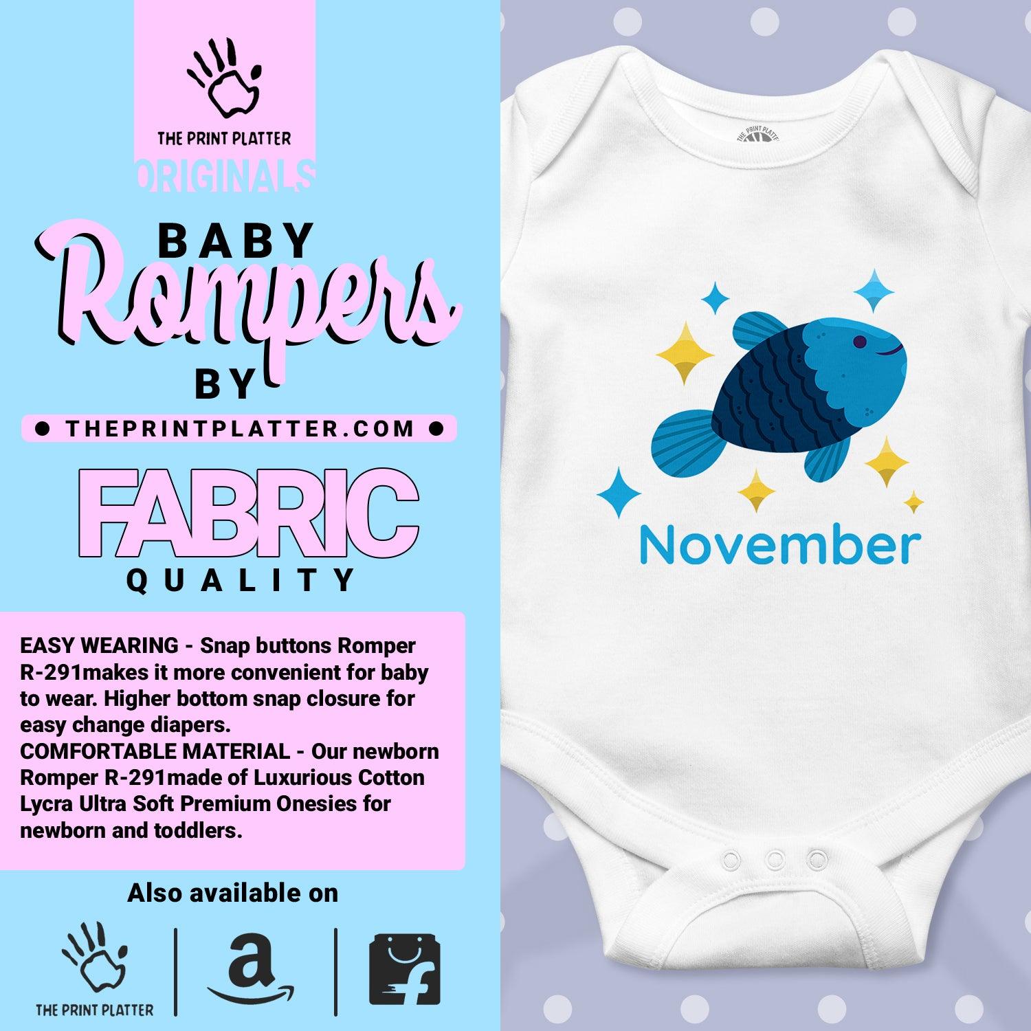 November Unisex Half Sleeve Romper