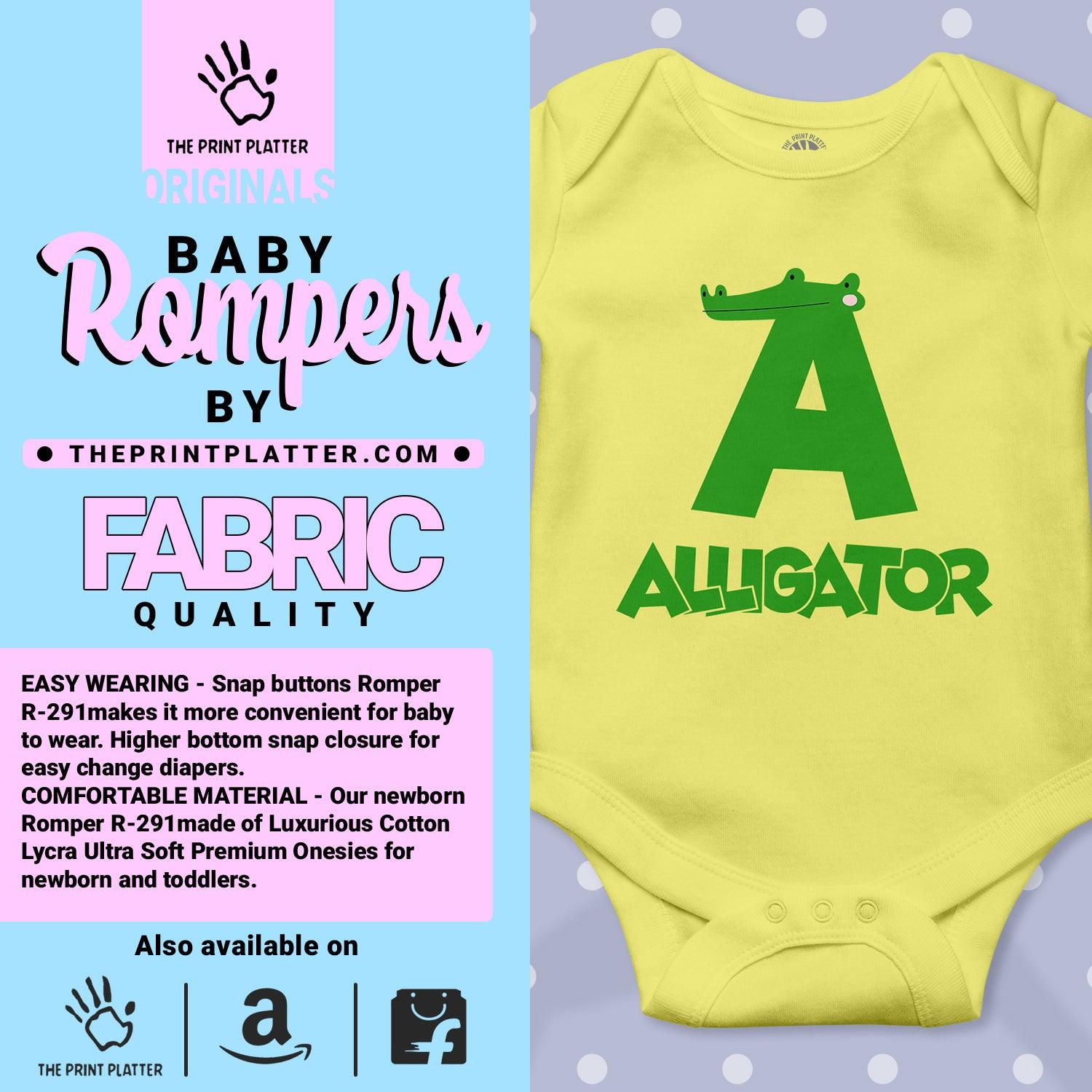 A - Alligator Unisex Half Sleeve Romper