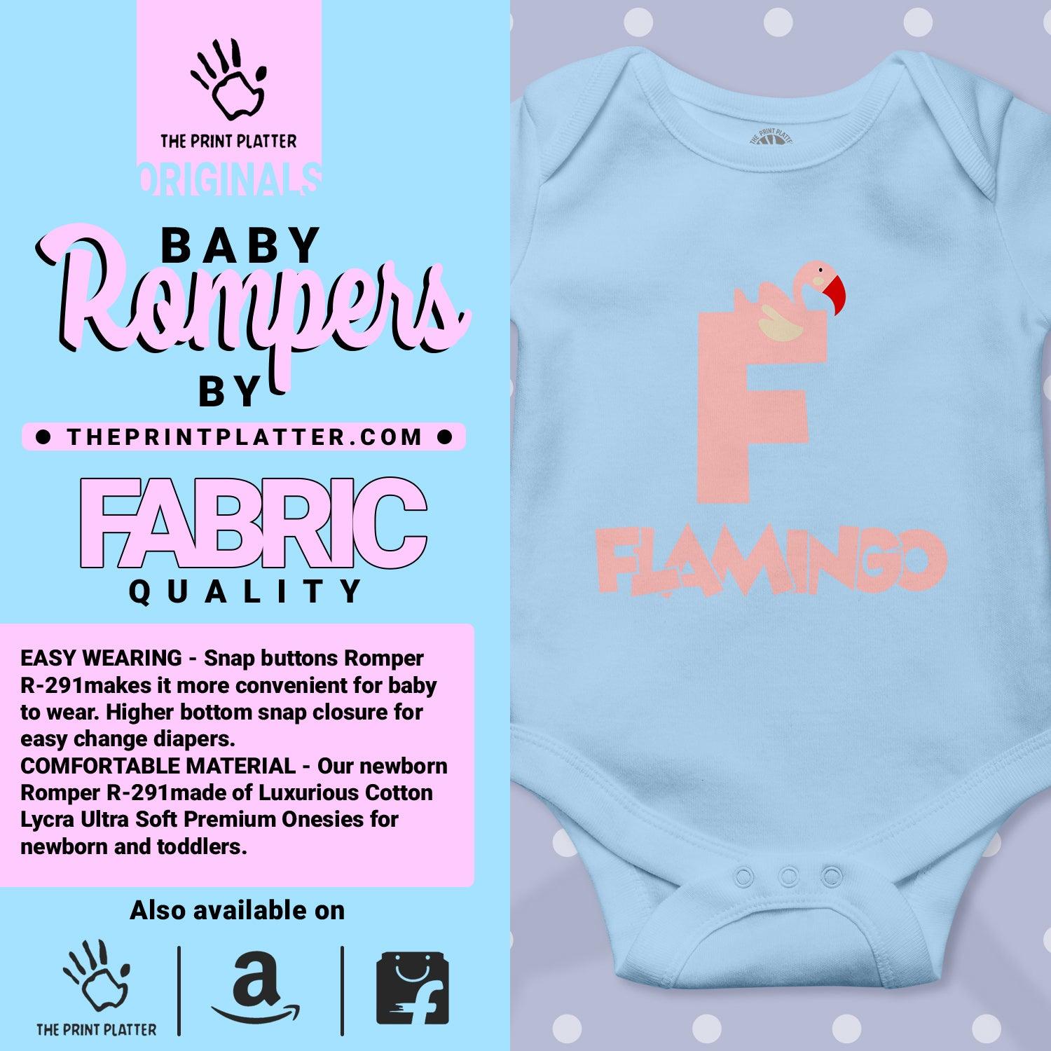 F - Flamingo Unisex Half Sleeve Romper