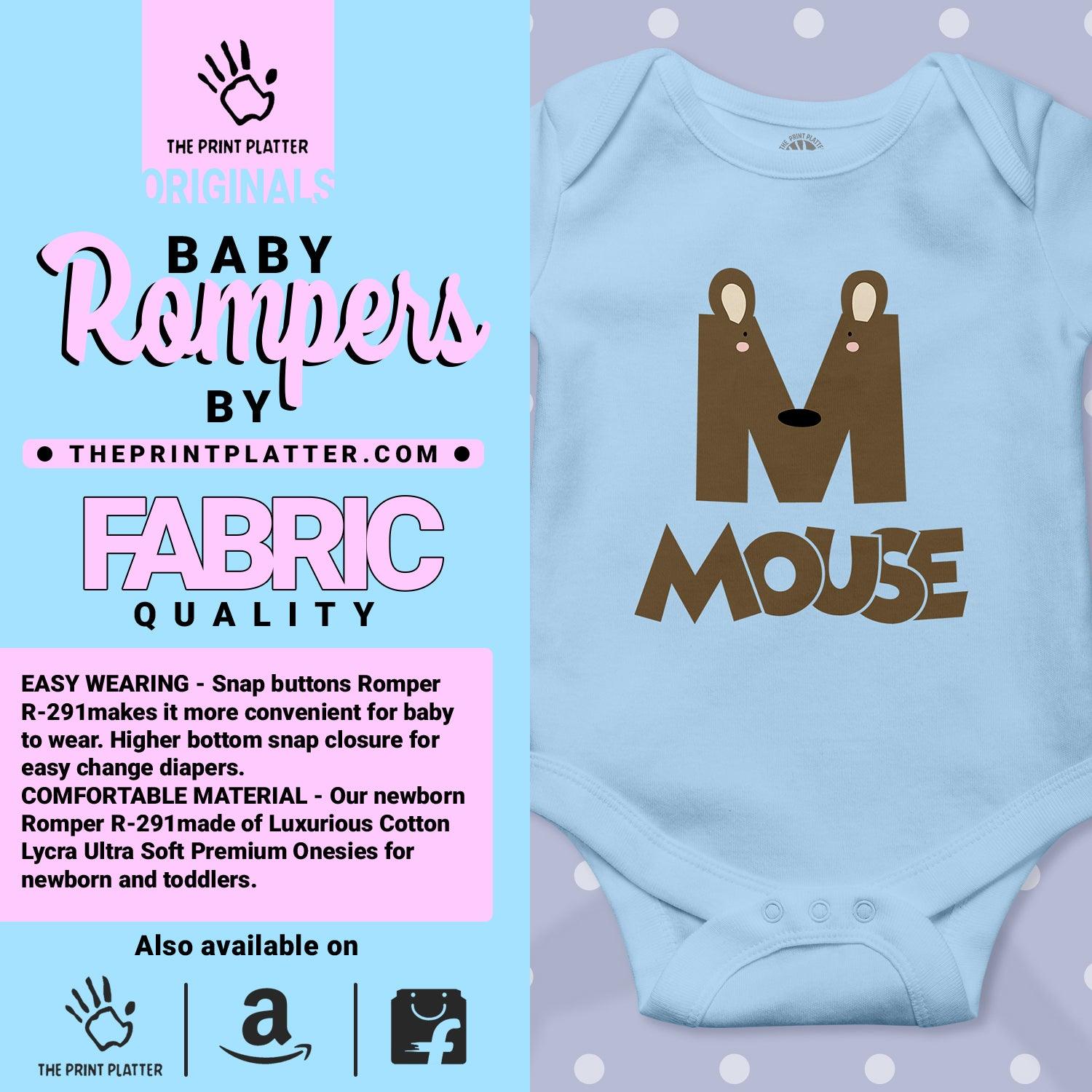 M - Mouse Unisex Half Sleeve Romper