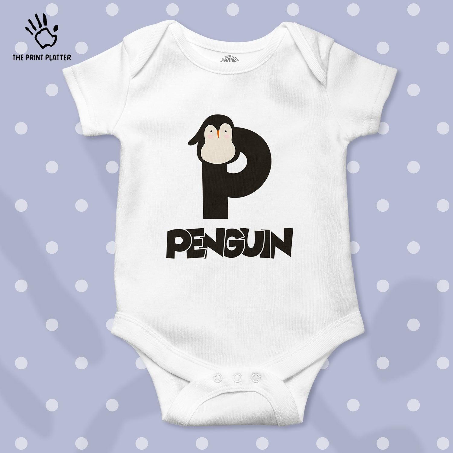 P - Penguin Unisex Half Sleeve Romper