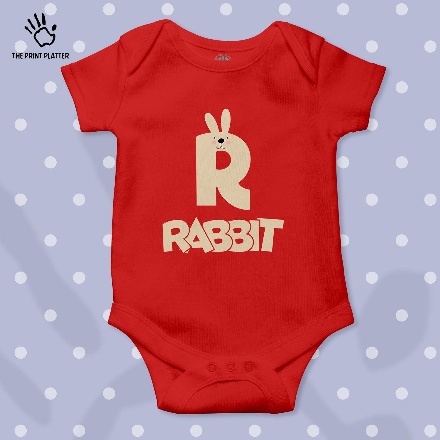 R - Rabbit Unisex Half Sleeve Romper