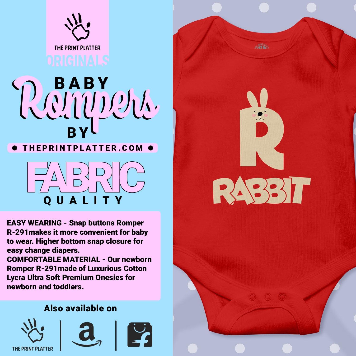 R - Rabbit Unisex Half Sleeve Romper