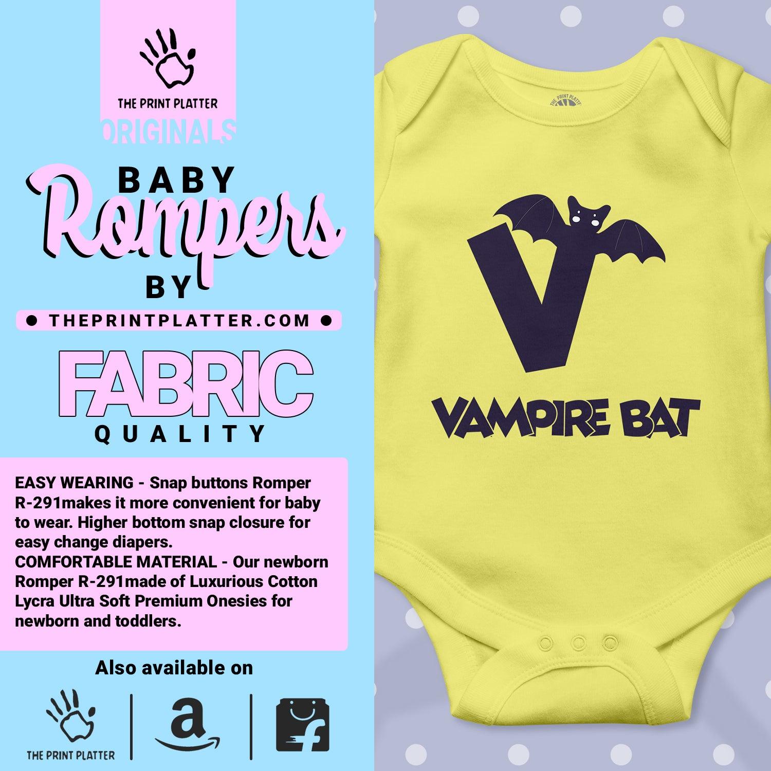 V - Vampire Bat Unisex Half Sleeve Romper