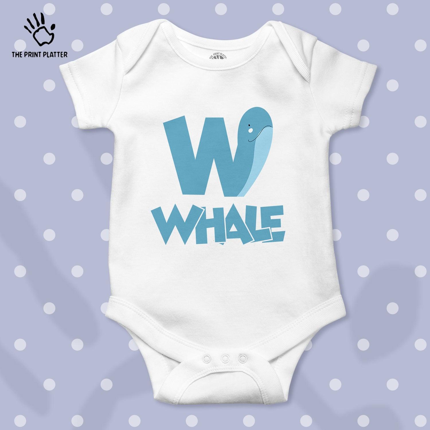 W- Whale Unisex Half Sleeve Romper