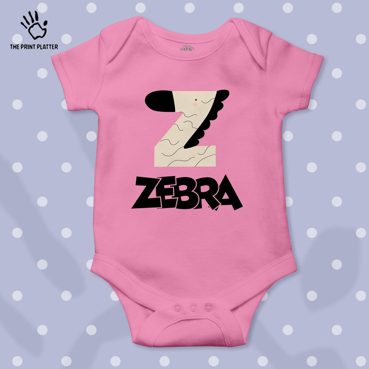 Z - Zebra Unisex Half Sleeve Romper