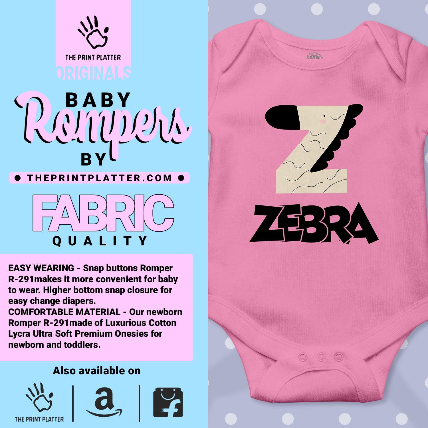 Z - Zebra Unisex Half Sleeve Romper