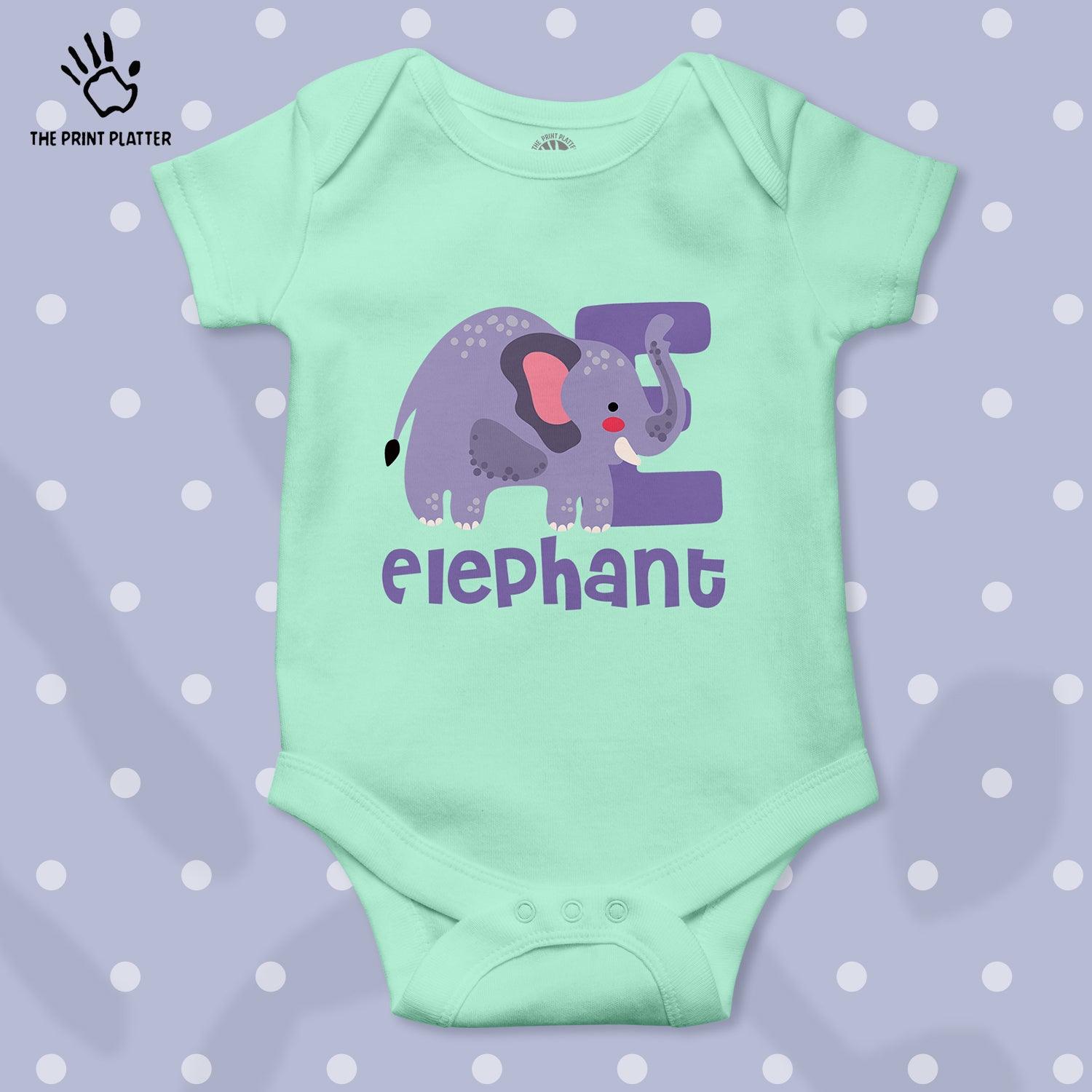 Elephant Unisex Half Sleeve Romper