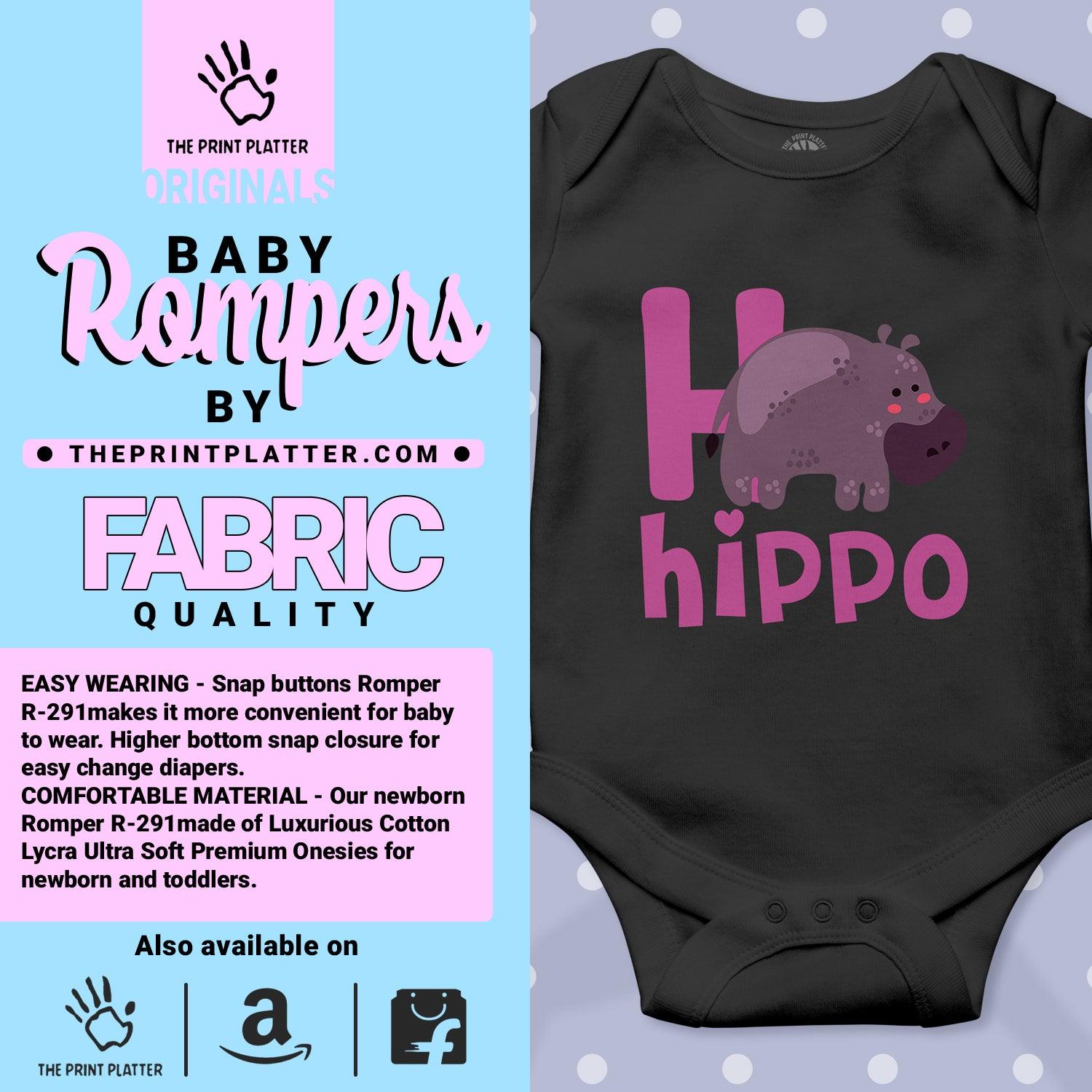 Hippo Unisex Half Sleeve Romper
