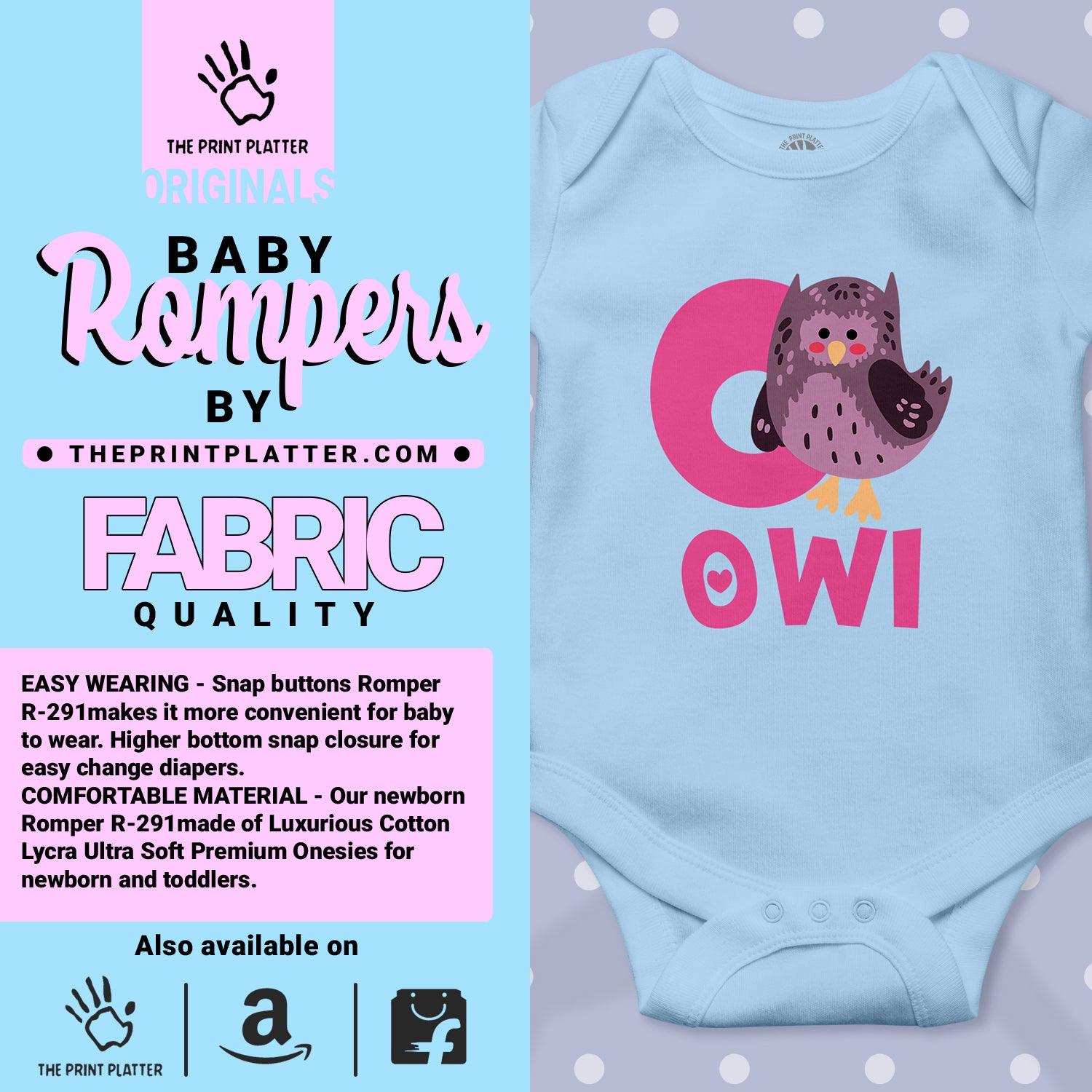 Owl Unisex Half Sleeve Romper