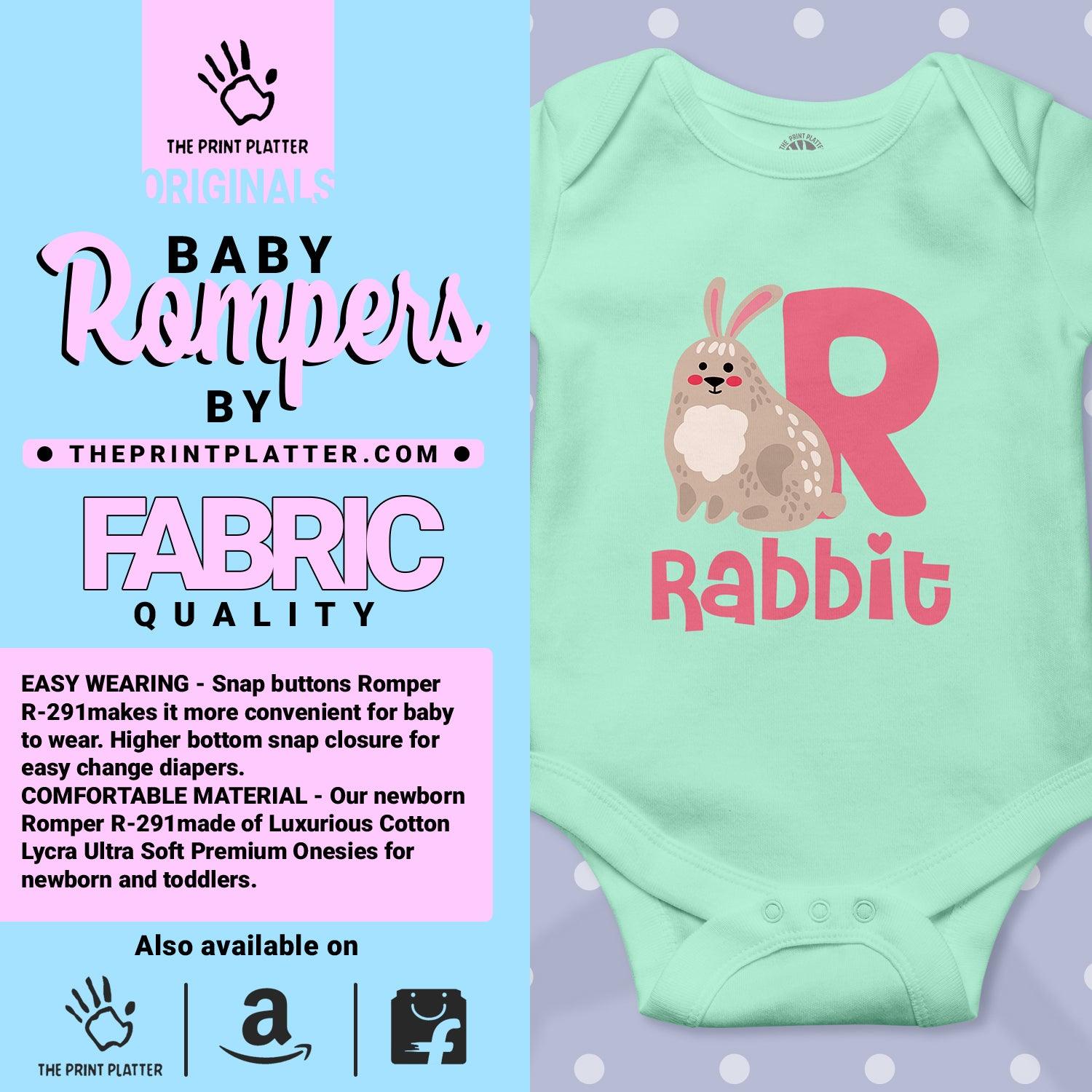 Rabbit Unisex Half Sleeve Romper