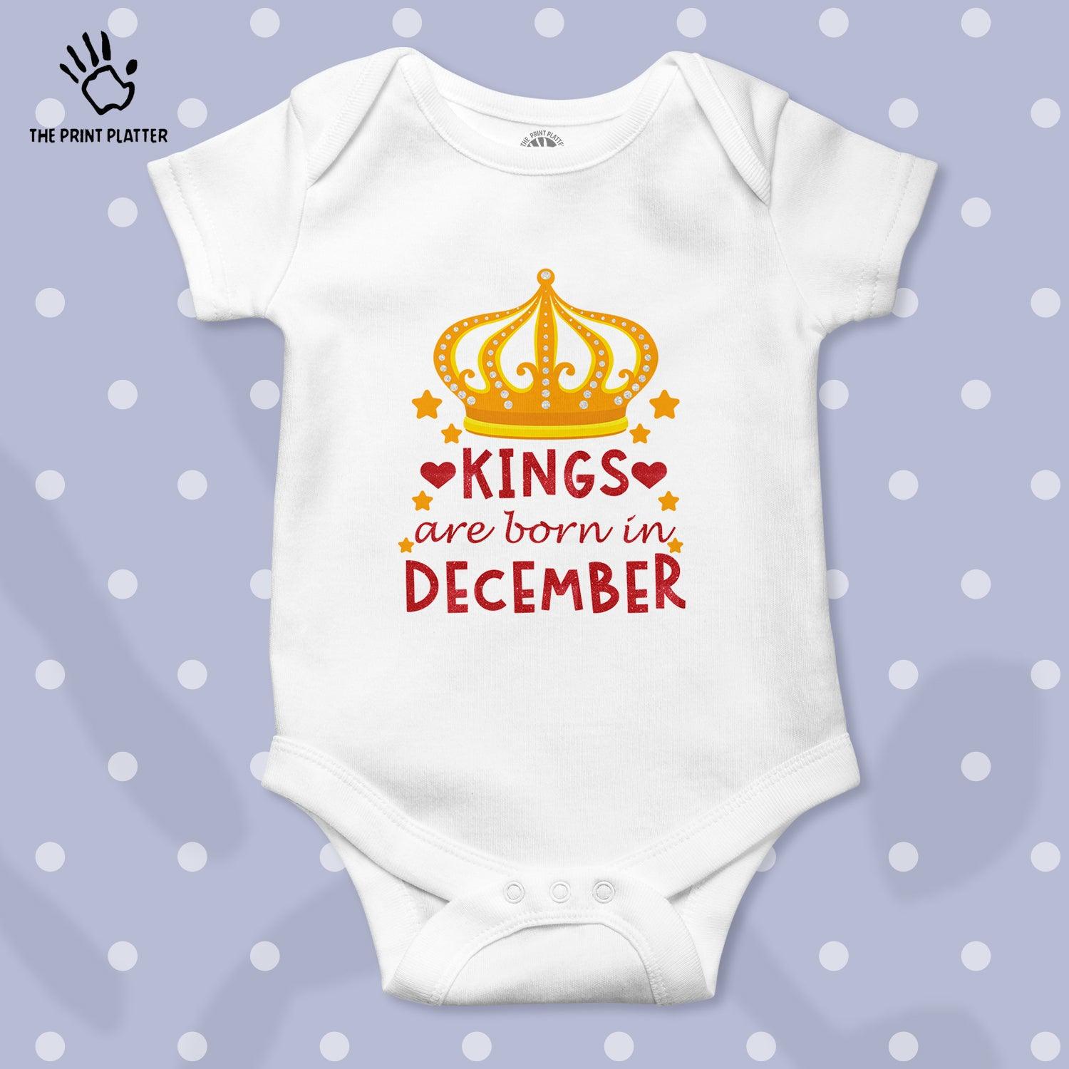 King Are Born In December Unisex Half Sleeve Romper