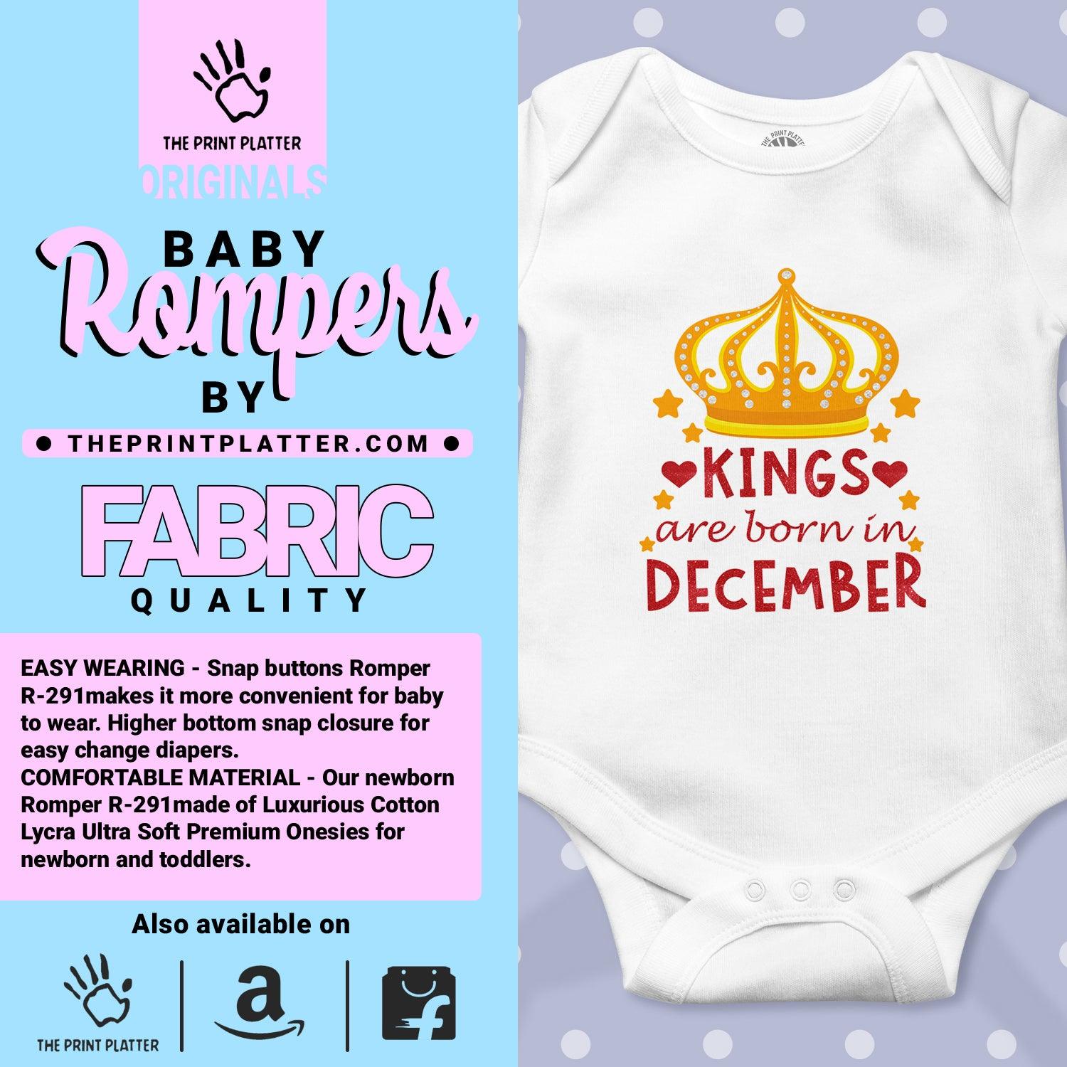King Are Born In December Unisex Half Sleeve Romper