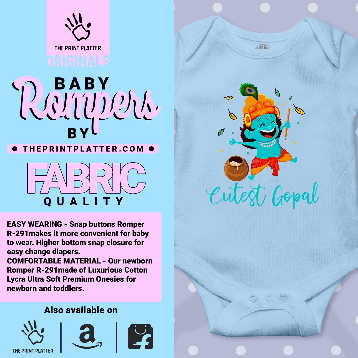 Cutest Gopal Janmashtami Unisex Half Sleeve Romper